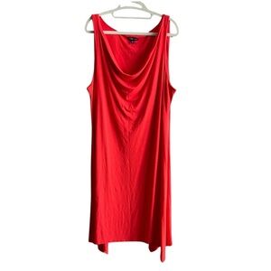 Eileen Fisher Coral Red Jersey Tank Dress XL